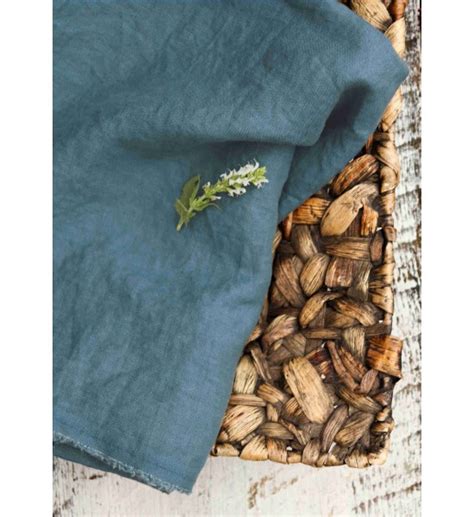 Steel Blue -100% Linen Fabric - Ontario, Canada