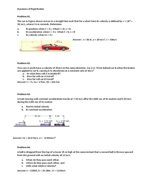 Dynamics of Rigid Bodies | PDF | Acceleration | Collision