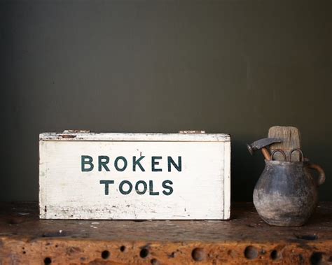 Vintage Wooden Broken Tools Box by MDQualityGoods on Etsy