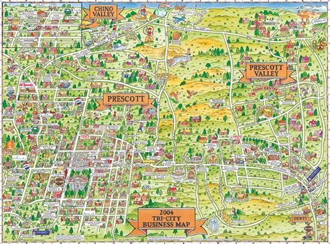 Prescott Prescott Valley and Chino Valley Tourist Map - Prescott ...