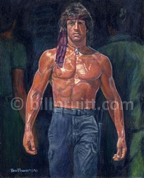 Sylvester Stallone Rambo 2 Art Print 12x16 Signed and Dated - Etsy