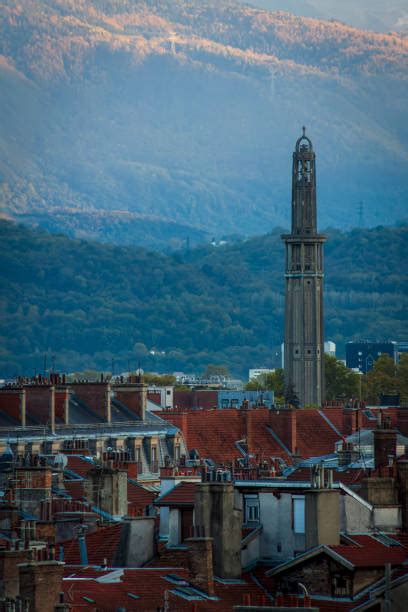 View Of Grenoble From The Bastille Fortress France Stock Photos ...