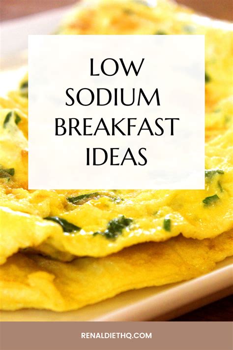 low sodium breakfast ideas with text overlay