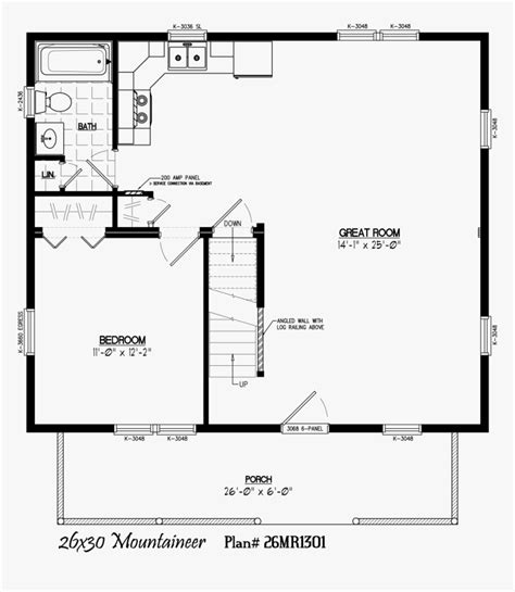 30 X 30 1 Bedroom House Plans, HD Png Download , Transparent Png Image ...