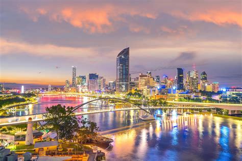 Brisbane city skyline and Brisbane river at twilight 2170910 Stock ...