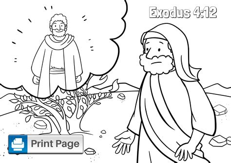 Free Moses and the Burning Bush Coloring Pages – ConnectUS