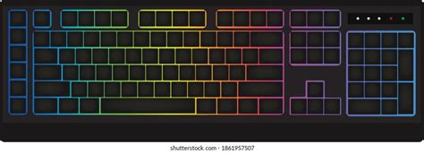 Full Size Rgb Gaming Keyboard Stock Vector (Royalty Free) 1861957507 ...