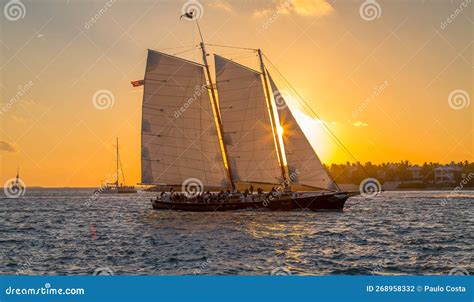 Key West Sailing at Sunset editorial photography. Image of tourism ...