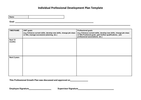 Employee Development Plan Template Excel