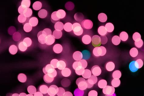 Blurred Christmas Lights Pink – Photos Public Domain