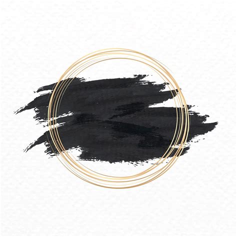 Download premium vector of Gold circle frame on a black background ...