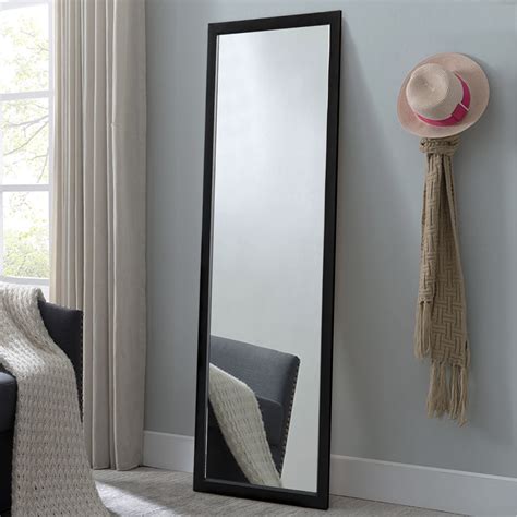 Neutype 55" x 16" Black Full Length Mirror Floor Mirror Wall Mounted ...