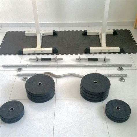 100kg barbell set, Sports Equipment, Exercise & Fitness, Cardio ...