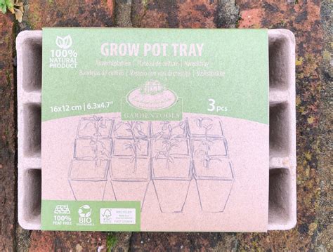 Cardboard Square Biodegradable Seed Trays - pack of 3 — Gardening for Kids