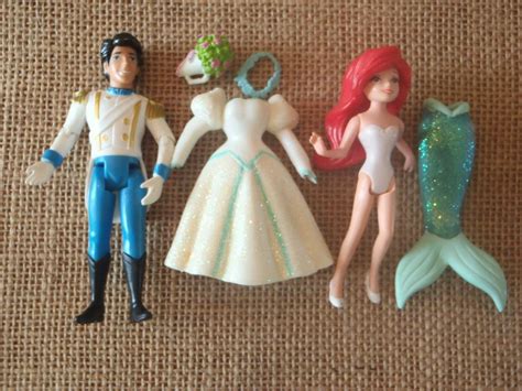 Polly Pocket Disney Princess Ariel & Prince Wedding Set Lot Q10 ...