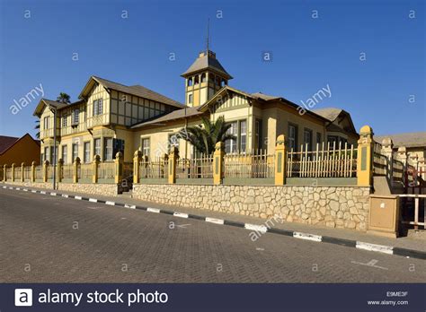 Historic German colonial building Woermann-Haus, Swakopmund, Erongo ...