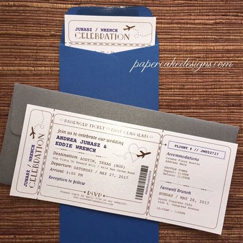 Plane Ticket Invitation Template