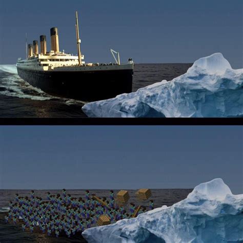 The titanic crashes into a huge iceberg resulting in the loss of over ...