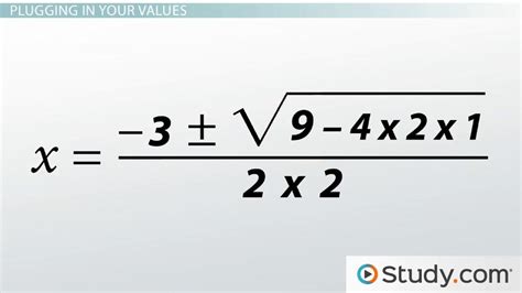 The Quadratic Formula: Definition & Example - Lesson | Study.com