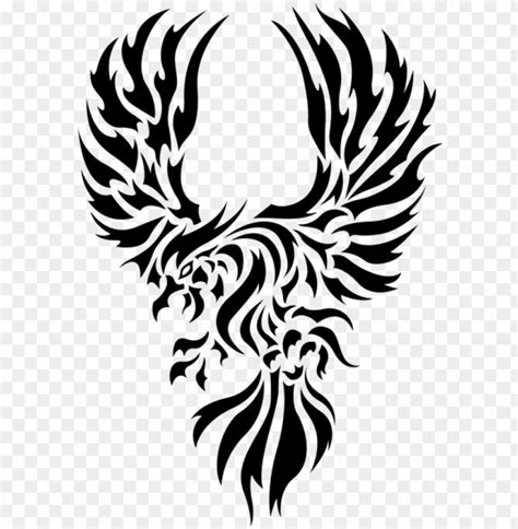 Eagle Silhouette Tattoo - Philippine Eagle Tribal Tattoo PNG ...