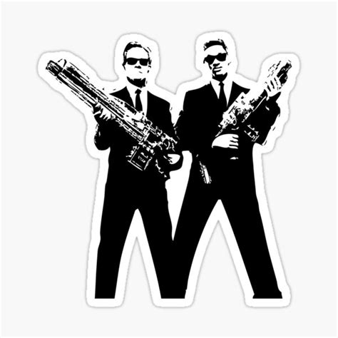 "Men in Black" Sticker by tombst0ne | Redbubble