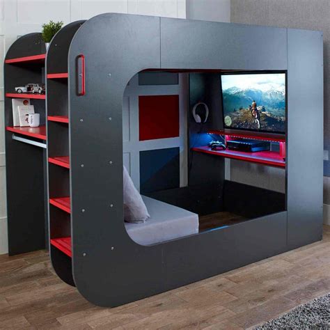 Trasman - Loftpod Gaming Bed With Optional Sofa Bed | Gaming bed, Small ...