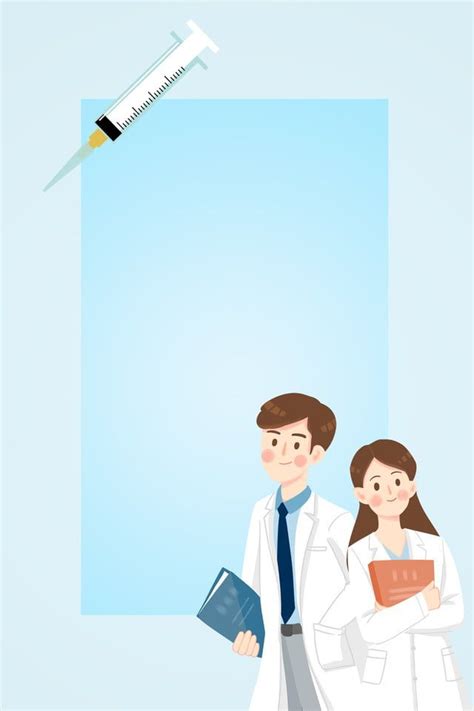 Cartoon Doctor Poster Vector Background Cartoon Background, Geometric ...