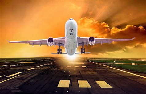 Plane Taking Off at Sunset Background, Take Off HD wallpaper | Pxfuel