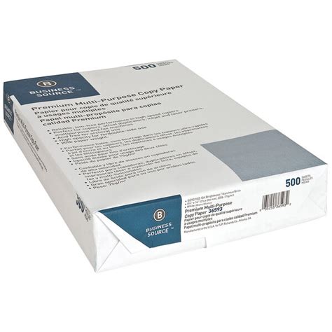 8 1/2" x 14" White Ream of 20# Multipurpose Paper - 500 Sheets