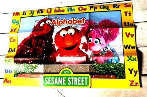 SESAME STREET: ELMO'S Alphabet Challenge Poster ABC 1-2-3 EUR 18,14 ...