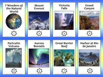 Seven Wonders of the Natural World by Mr Elementary | TPT