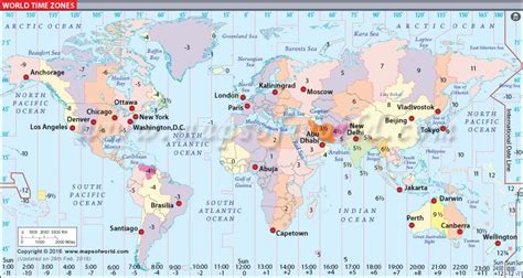 World Time Zone Map With Country Names - Design Talk