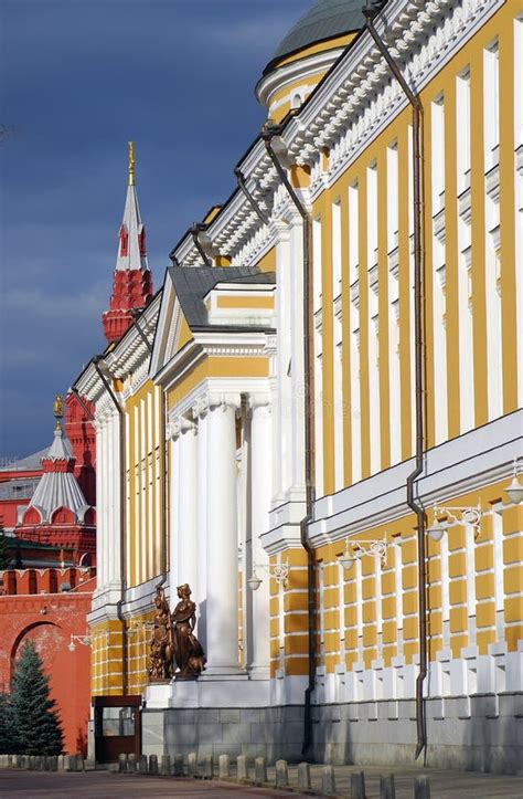 Moscow Kremlin Architecture. Stock Image - Image of clouds, kremlin ...