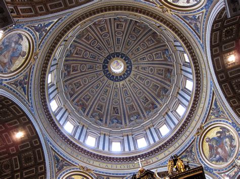 Inside Michelangelo's main dome of St. Peter's Basilica