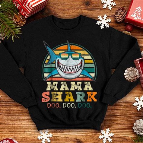 Retro Vintage Mama Shark Halloween Costume shirt, hoodie, sweater ...