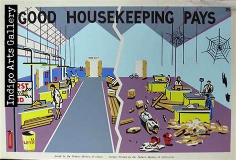 GOOD HOUSEKEEPING PAYS - Workplace Safety Poster #25 | Indigo Arts ...