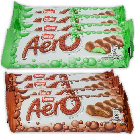 Nestle Aero Milk Chocolate and Peppermint Bar , 27 Gram Bars (Pack of 8 ...