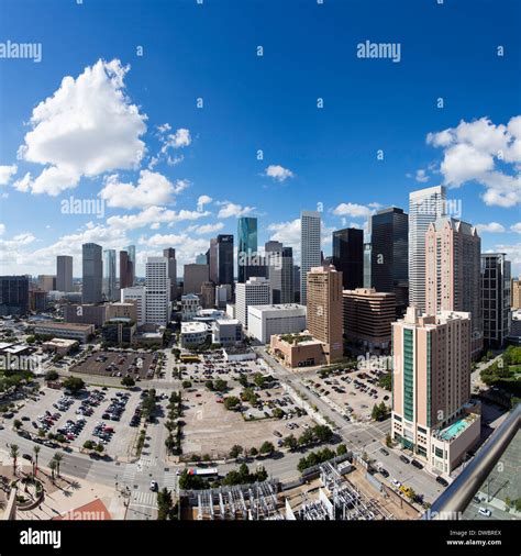 Downtown City Skyline, Houston, Texas, United States of America Stock ...