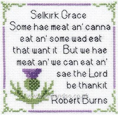 Buy Robert Burns - 'Selkirk Grace' DISC online at sewandso.co.uk ...