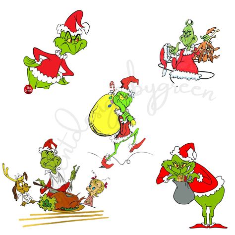 Grinch Whoville Christmas PNG Bundle. Includes 40 Digital | Etsy