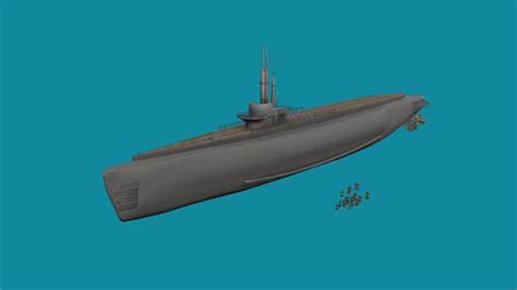 Tench Class Submarine - 3D model by TheAlex [8e411ea] - Sketchfab