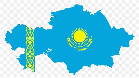 Flag Of Kazakhstan Map National Flag Stock Photography, PNG, 1415x799px ...