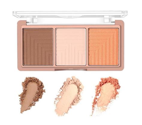 3-in-1 Bronzer + Highlighter + Blush Palette | Blush palette, Bronzer ...