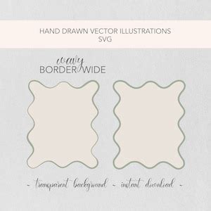 Ultimate Wavy Border Bundle Pack Svg, Png and Psd Files Invitation ...