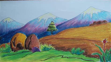 Mountain Scene Drawing at GetDrawings | Free download