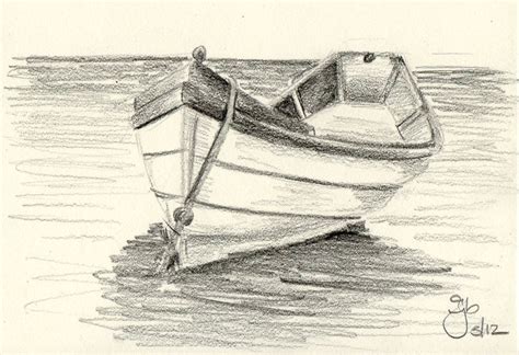 Boat on Water - 4x6 - Pencil Study | Boat drawing, Pencil drawings ...