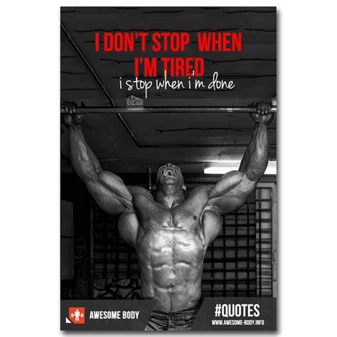 Bodybuilding Motivational Quote Art Silk Poster Print 13x20 20x30 inch ...