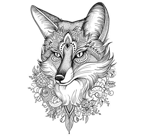 Baby Realistic Fox Coloring Pages