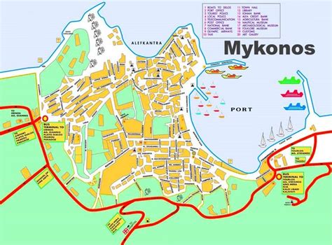 Mykonos Town Tourist Map