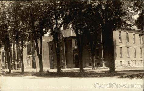 School Building Alden, MN Postcard